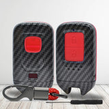 Honda Hard plastic carbon buttons Car Key Case Carbon Fiber Shell