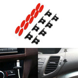 2set of Car Wire USB Cable Holder Tie Clip Fixer Organizer Black Line Clamp
