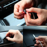 2set of Car Wire USB Cable Holder Tie Clip Fixer Organizer Black Line Clamp