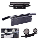 Steel Car SUV Bumper License Plate Work Lamp Bracket Kit