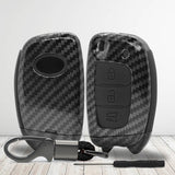 Hyundai Hard plastic carbon buttons Car Key Case Carbon Fiber Shell