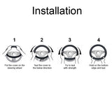 Universal Car Silicone Rubber Steering Wheel Cover 38CM Fits Most Japanese Cars