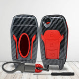 Ford  ABS plastic carbon buttons Car Key Case Carbon Fiber Shell