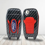 Ford  ABS plastic carbon buttons Car Key Case Carbon Fiber Shell