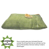 Bag Bamboo Activated Charcoal (Green) 100% Natural & Chemical Free Moisture