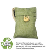 Bag Bamboo Activated Charcoal (Green) 100% Natural & Chemical Free Moisture