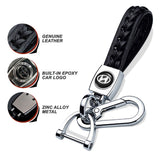 Genuine Leather Car Weave Keychain Key Holder Zinc Alloy