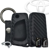 TOYOTA Carbon Fiber Soft Silicone Key Fob Case