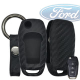 FORD  Carbon Fiber Soft Silicone Key Fob Case