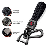 Genuine Leather Car Weave Keychain Key Holder Zinc Alloy