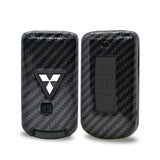 Mitsubishi Hard plastic carbon buttons Car Key Case Carbon Fiber Shell
