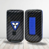 Mitsubishi Hard plastic carbon buttons Car Key Case Carbon Fiber Shell
