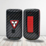 Mitsubishi Hard plastic carbon buttons Car Key Case Carbon Fiber Shell
