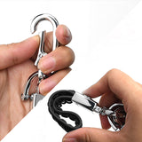 Genuine Leather Car Weave Keychain Key Holder Zinc Alloy