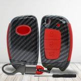 Hyundai Hard plastic carbon buttons Car Key Case Carbon Fiber Shell