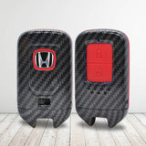 Honda Hard plastic carbon buttons Car Key Case Carbon Fiber Shell