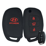 Hyundai Matt Black Soft Silicone Car Key remote Holder (High Quality)