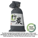 IDH ACP-Grey-1 Bamboo Activated Charcoal (Grey)140 gram 100% Natural & Chemical Free Moisture