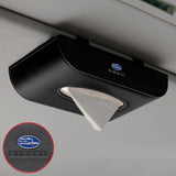 SUBARU Leather Tissue Box Napkin Car