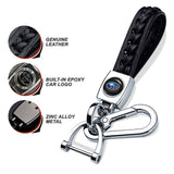 Genuine Leather Car Weave Keychain Key Holder Zinc Alloy