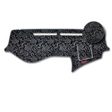 Dashboard Cover For Toyota Wigo Gen 1 and Gen 2 (Leatherette / Felt / Abstract Floral Material)