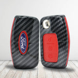 Ford plastic carbon buttons Car Key Case Carbon Fiber Shell