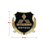 2pcs Mitsubishi Car Badge Decal Car Logo Chrome Emblem Sticker Gold/Silver