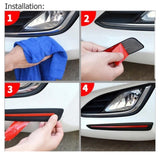 2Pcs Ralliart Carbon Fiber Front&Rear Bumper Protector