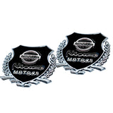 2pcs Nissan Car Badge Decal Car Logo Chrome Emblem Sticker Gold/Silver