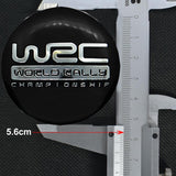 WORDL RALLY CHAMPIONSHIP Car Center Wheel Cap Badge Aluminum Metal Sticker