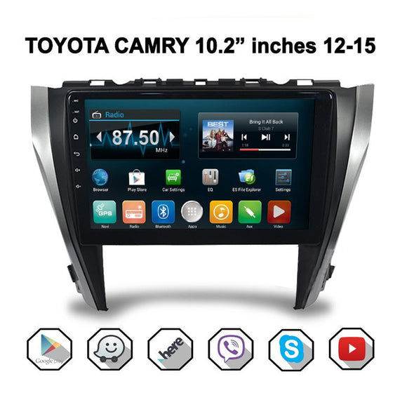 Toyota Camry 2012 - 2015 Model Car Android Stereo Head Unit 10.2 inches (Stereo and Frame)