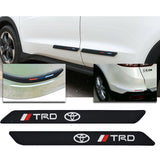 2Pcs TRD Carbon Fiber Front&Rear Bumper Protector