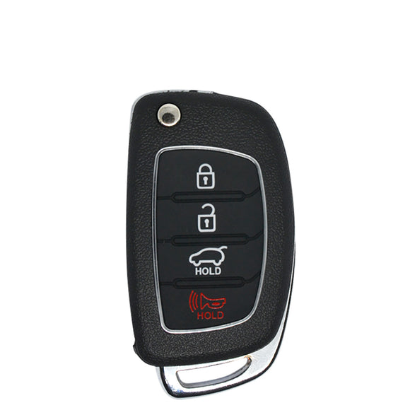 4 Button Remote Flip Key Fob Shell Case for Hyundai