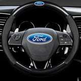 FORD car steering wheel cover to dazzle leather carbon fiber handle