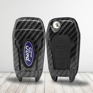 Ford  ABS plastic carbon buttons Car Key Case Carbon Fiber Shell