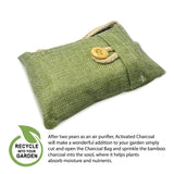 Bag Bamboo Activated Charcoal (Green) 100% Natural & Chemical Free Moisture