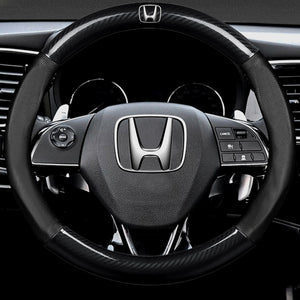 Honda car steering wheel cover to dazzle leather carbon fiber handle