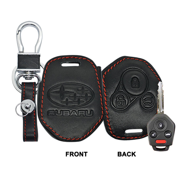 Subaru Leather Car Key Remote Holder (High Quality)