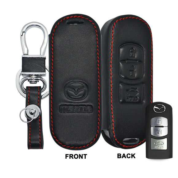 Mazda Leather Car Key Remote Holder (High Quality)