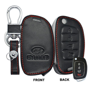 Hyundai Leather Car Key Remote Holder (High Quality)