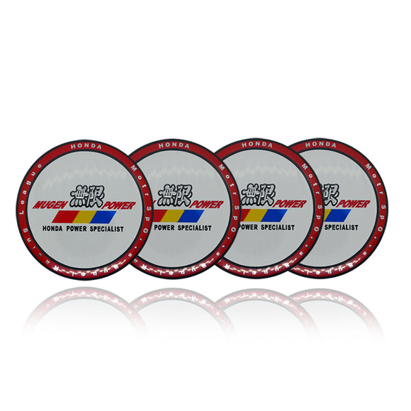 MUGEN POWER Car Center Wheel Cap Badge Aluminum Metal Sticker