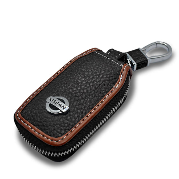 Nissan Leather Metal Universal Car Key Remote Holder Car Key Case