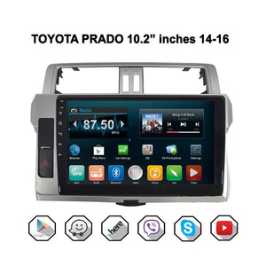 Toyota Prado 2014 - 2016 Model Car Android Stereo Head Unit 10.2  inches (Stereo and Frame)