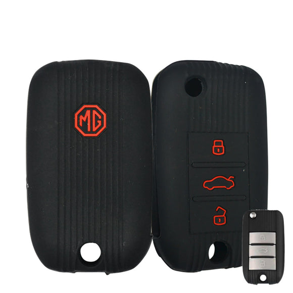 Morris Garage 3 Button Silicone Car Key remote Holder (High Quality)