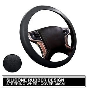 Universal Car Silicone Rubber Steering Wheel Cover 38CM Fits Most Japanese Cars
