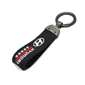 Hyundai Car Logo Rubber Key Chain Key Ring