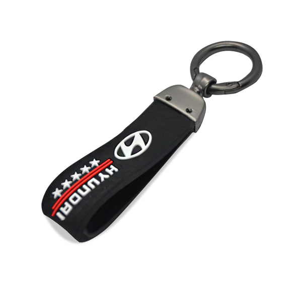 Hyundai Car Logo Rubber Key Chain Key Ring