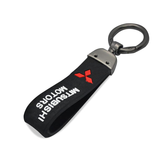 Mitsubishi Car Logo Rubber Key Chain Key Ring