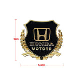 2pcs Honda Car Badge Decal Car Logo Chrome Emblem Sticker Gold/Silver