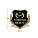 2pcs Mazda Car Badge Decal Car Logo Chrome Emblem Sticker Gold/Silver